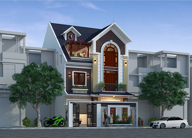 Mẫu biệt thự 3 tầng hiện đại (CĐT: Cô Nhung- Lạng Sơn) BT1617